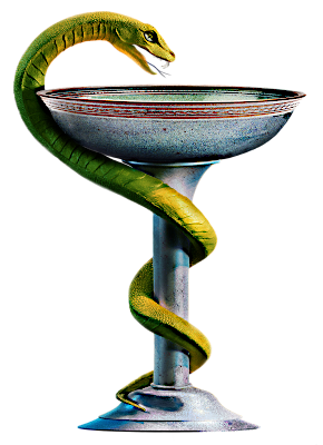 Symbol: Schlange mit Schale der Hygieia